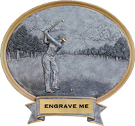 Golf Sport Legend Oval Resin Trophy - Female