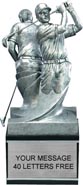 Golf Double Action Resin Trophy - Male [9 inch]