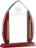 Acrylic Plate with Rosewood Frame