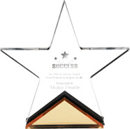 Acrylic Star with Gold Accent
