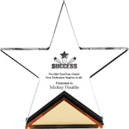 Acrylic Star with Gold Accent