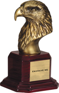 Antique Gold Plated Eagle Head Resin [8.5 inch]