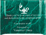 Green Marbleized Acrylic Crescent
