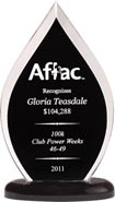Flame Series Clear Acrylic Award with Black Silk Screened Back [10 inch]