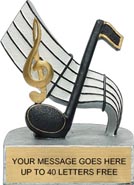Music Painted Resin Theme Trophy