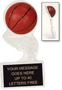 Basketball Clear Splash Ice Award [5 inch]