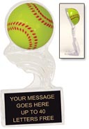 Softball Clear Splash Ice Award [5 inch]