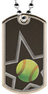Softball Dog Tag [2 inch]