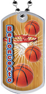 Baloncesto Epoxy Dome Dog Tag [2 inch]