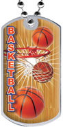 Basketball Epoxy Dome Dog Tag [2 inch]