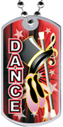Dance Epoxy Dome Dog Tag [2 inch]