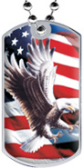 Eagle Epoxy Dome Dog Tag [2 inch]