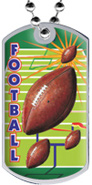 Football Epoxy Dome Dog Tag [2 inch]