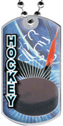 Hockey Epoxy Dome Dog Tag [2 inch]
