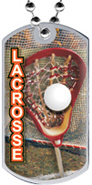 Lacrosse Epoxy Dome Dog Tag [2 inch]