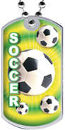 Soccer Epoxy Dome Dog Tag [2 inch]