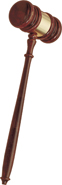 Great Gavel Walnut Finish With Brass Band