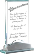 Rectangle Glass Award on Satin Aluminum Base
