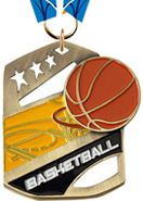 2.25 inch Basketball Kickstand Medal