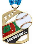 2.25 inch Baseball Kickstand Medal