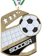 2.25 inch Soccer Kickstand Medal