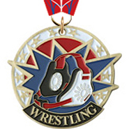 2 inch Wrestling USA Sport Medal