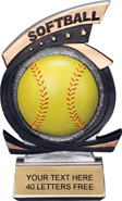 Softball Five Star Resin Trophy [7 inch]