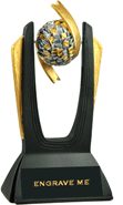 6.25 inch Cheer Hi-Top Spinning Resin Trophy