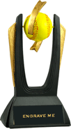 Softball Hi-Top Spinning Resin Trophy [6.25 inch]