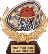 Basketball Wreath Theme Resin Trophy [5.5 inch]