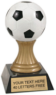 Soccer Game Ball Colored Resin Trophy [5.5 inch]