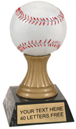 Baseball Game Ball Colored Resin Trophy [5.5 inch]