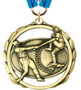 Baseball Laser Cut Medal [2.375 inch]