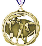 Gymnastics (F) Laser Cut Medal [2.375 inch]