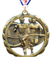 Track (M) Laser Cut Medal [2.375 inch]