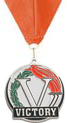 2 inch Victory Enameled Medal (silver & bronze)