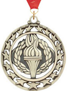 2.5 inch Victory Torch Super Star Medal