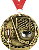 Hockey Tri-Tone Medal [2 inch]