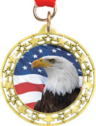 Cut Out Star Insert Medals