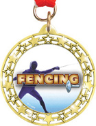 Cut Out Star Insert Medals