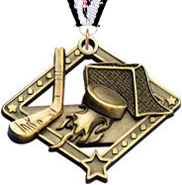 Hockey Diamond Star Medal [2.25 Inch]