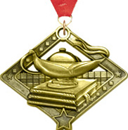 Knowledge Diamond Star Medal [2.25 Inch]