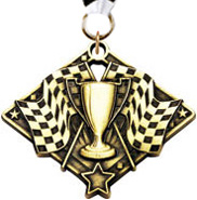 2.25 Inch Racing Diamond Star Medal