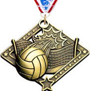 Volleyball Diamond Star Medal