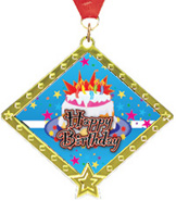 Birthday Diamond Star Insert Medal [2.75 inch]