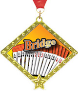 Bridge Diamond Star Insert Medal [2.75 inch]