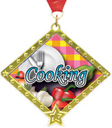 Cooking Diamond Star Insert Medal [2.75 inch]