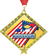 Corn Hole Diamond Star Insert Medal [2.75 inch]