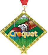 Croquet Diamond Star Insert Medal [2.75 inch]