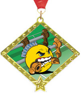 Fooseball Diamond Star Insert Medal [2.75 inch]